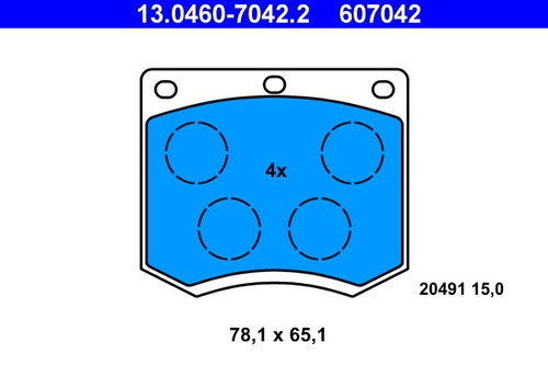 Ate 0460 7042 - 13.0460-7042.2, pad